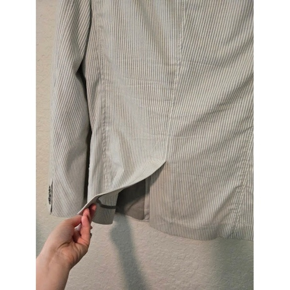 Armani Exchange Light Grey Striped Suit Jacket - Picture 6 of 8